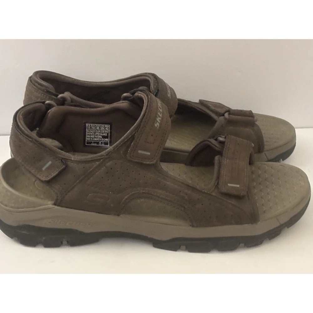 Sketcher Sandals Tresman Garbo Men's Brown Strapped  Slingback 11 Outdoor Hiking